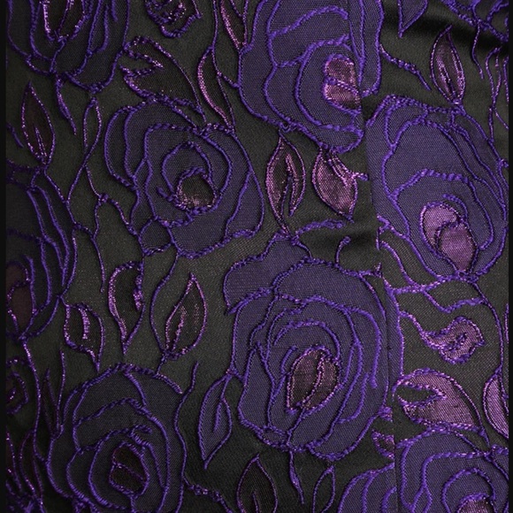 Lulu’s Extravagant Party Shiny Purple Floral Jacquard Bodycon Dress - Picture 6 of 9
